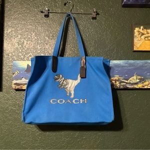Coach X Michael B. Jordan Canvas Tote 42 With Mummified Rexy